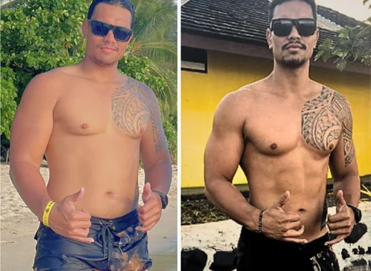 Comparaison avant et après un accompagnement BBFIT — Transformation physique